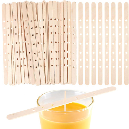 Wooden candle wick holders - wooden, 50