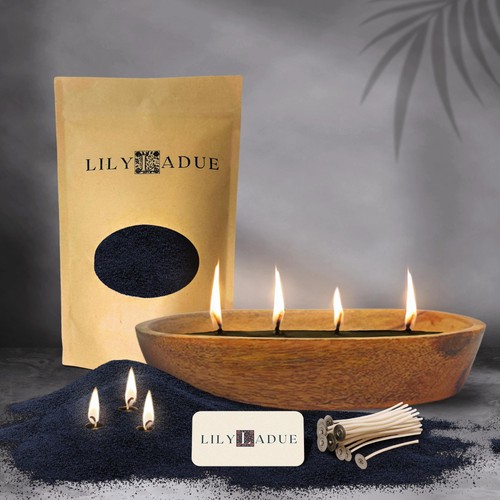 Lily ladue black sand candle - ladue,