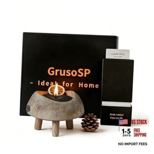 Rustic wooden candle - rustic, with